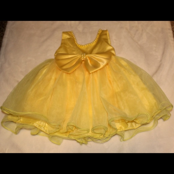 Yellow infant party dress - Picture 3 of 12